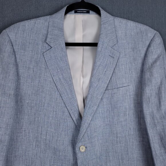 NWT Paul Fredrick Mens 100% Linen Blazer Jacket 52L Classic Fit - Picture 3 of 15